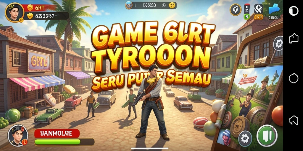 Menampilkan aksi seru dalam mengelola bisnis Tycoon di 6RT.