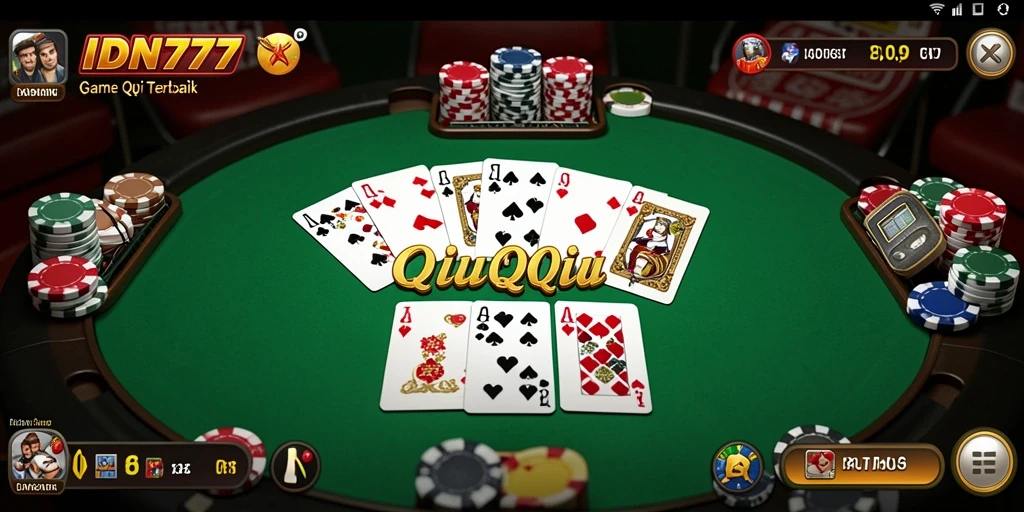 Tampilan menarik dari gameplay QiuQiu di IDN777.