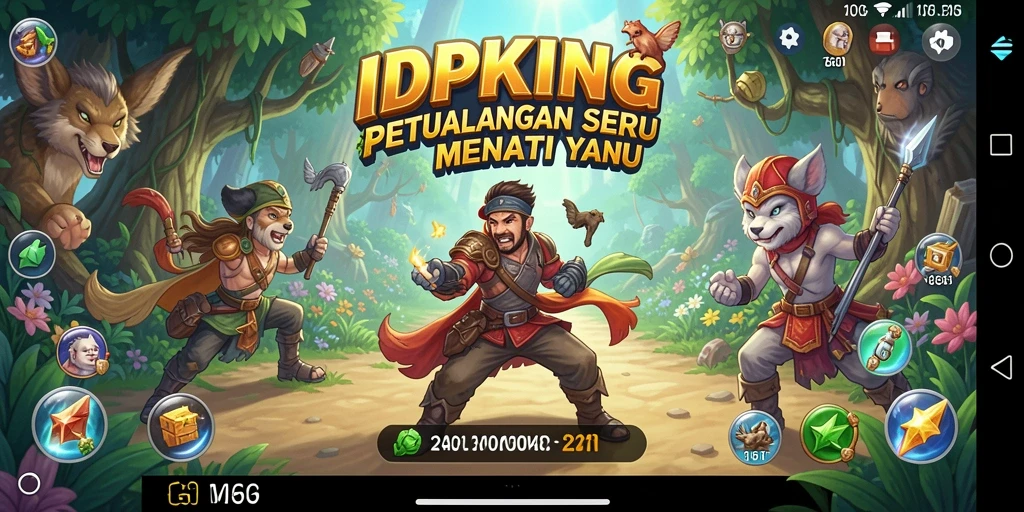 Screenshot menarik dari gameplay IDPKING yang menunjukkan aksi petualangan.