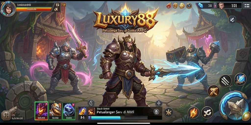 Tampilan gameplay mendebarkan dari LUXURY88 dengan aksi seru di arena.