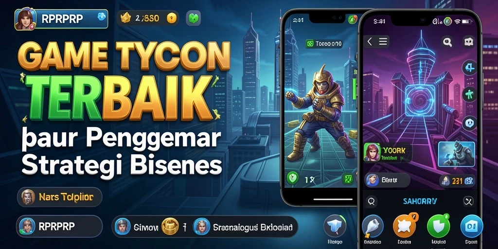 Tampilan gameplay RPRPRP yang menunjukkan strategi bisnis yang menantang.